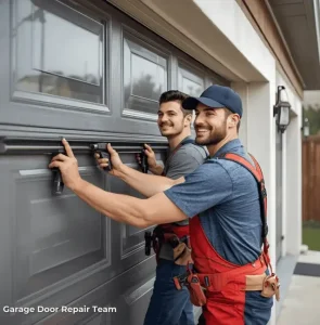 our sherman oaks garage door repair team working