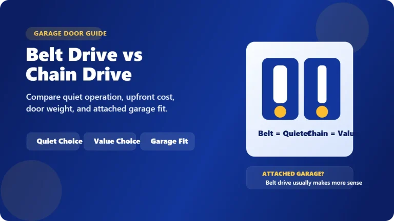 Belt drive vs chain drive garage door opener comparison feature image for Sherman Oaks article