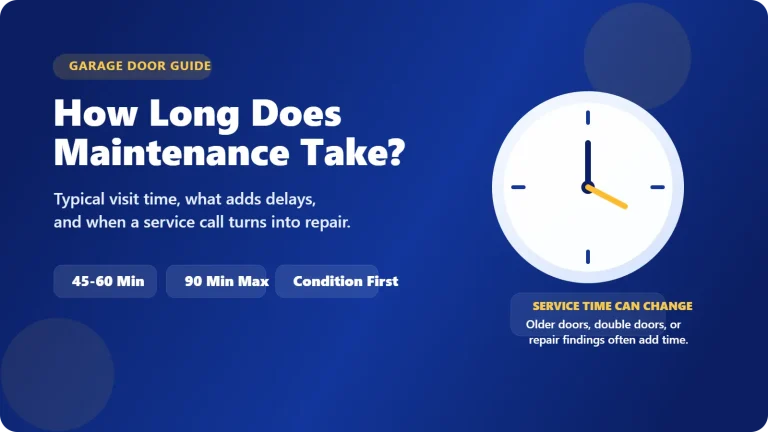 Garage door maintenance service time feature image for Sherman Oaks article