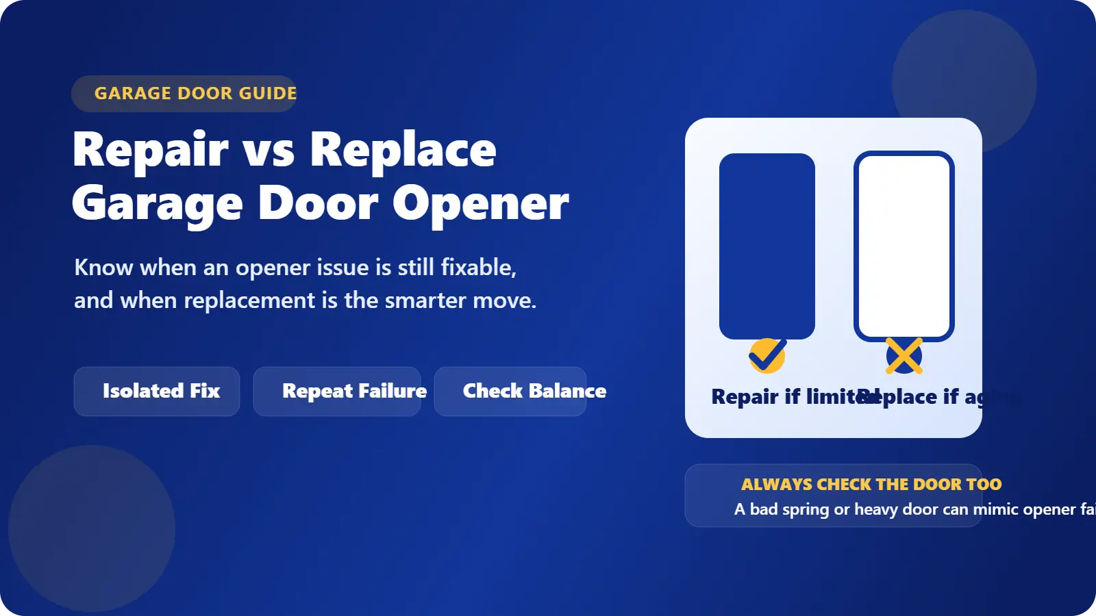 Garage door opener repair versus replacement featured image for Sherman Oaks article
