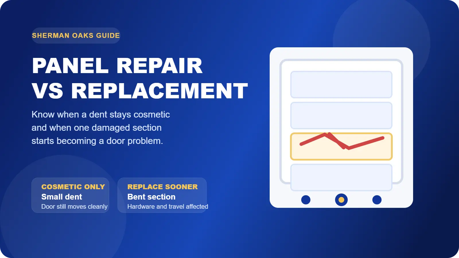 Garage door panel repair versus replacement featured image for Sherman Oaks article